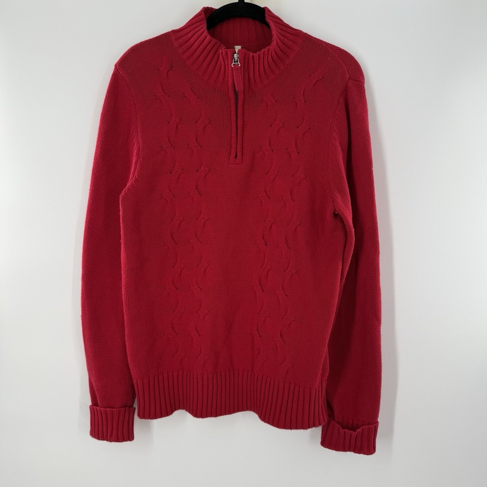 Leo Nicole Women's Sweater Large Red Long Sleeve